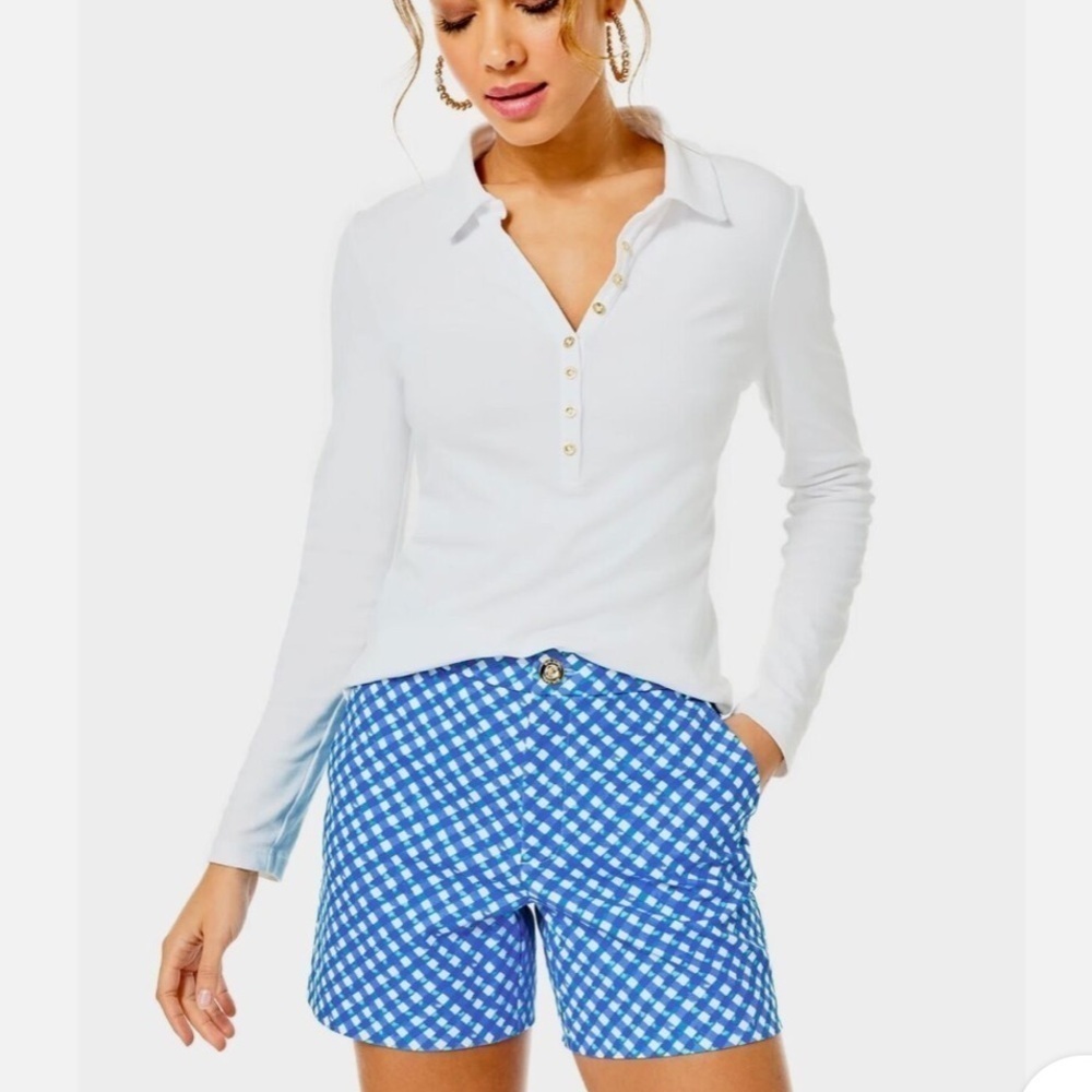 LILLY PULITZER GRETCHEN HIGH RISE SHORT
BOCA BLUE DOUBLE CHECKING - Picture 16 of 16